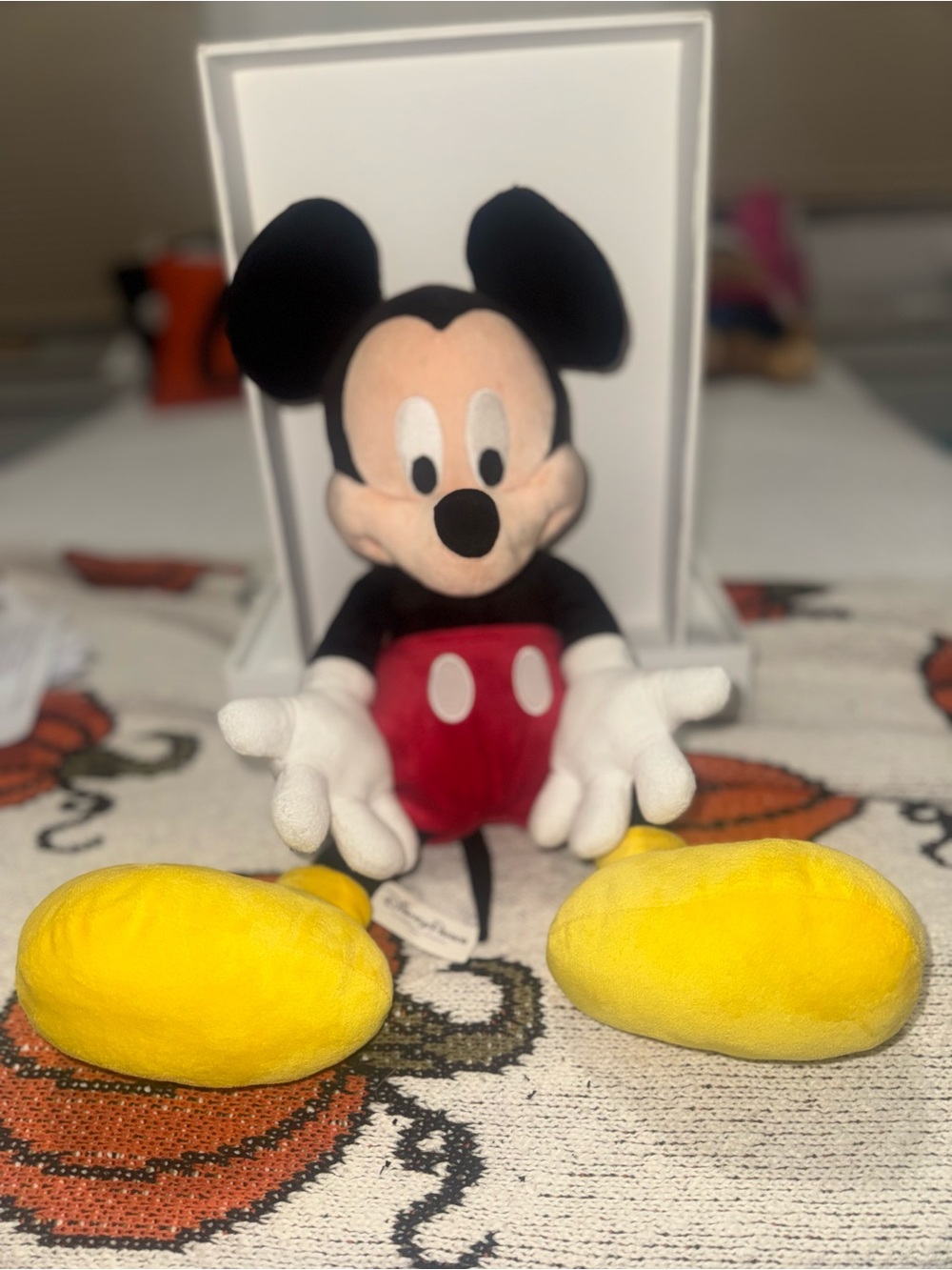 Disney Mickey Mouse Plush Toy - Black, Red, Yellow